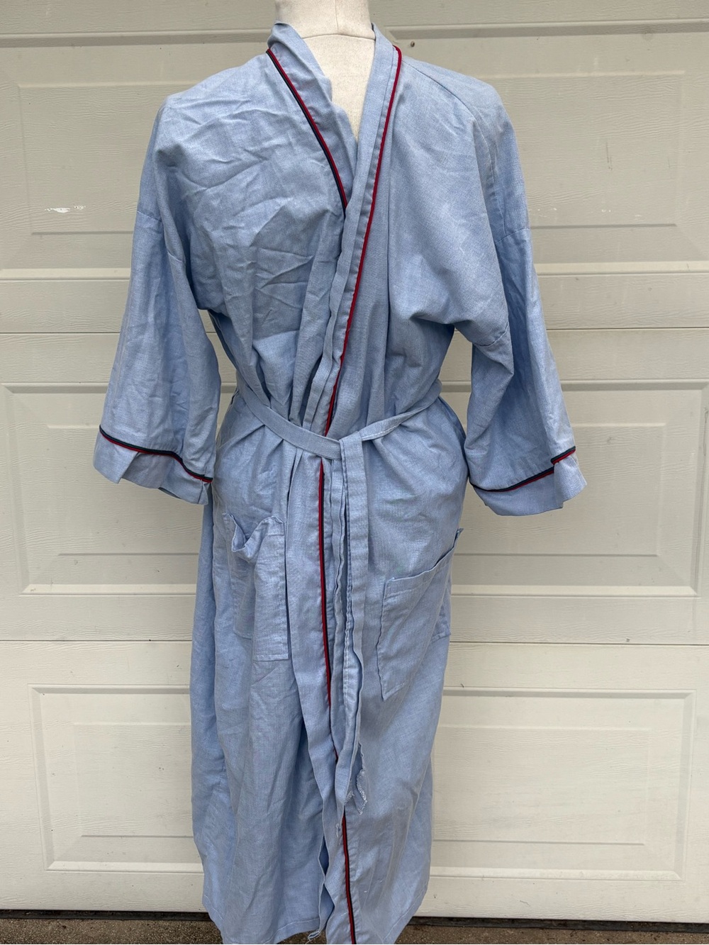 VTG Montgomery Ward Blue Long Robe Piping Unisex